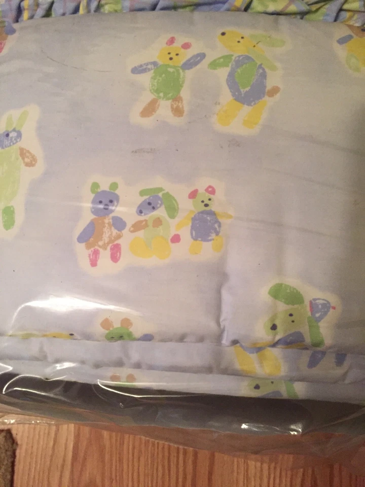 Blue Yellow Plaid Baby Crib  Comforter Set - Image 2 of 4