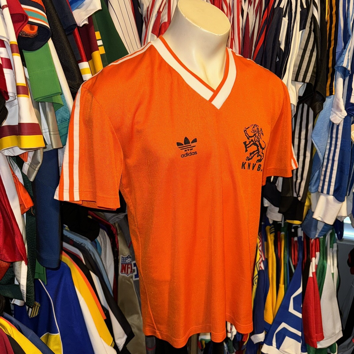 ドジャース ユニフォーム 80s ヴィンテージ L vtg 1985 adidas Netherlands SOCCER JERSEY Football KNVB SHIRT