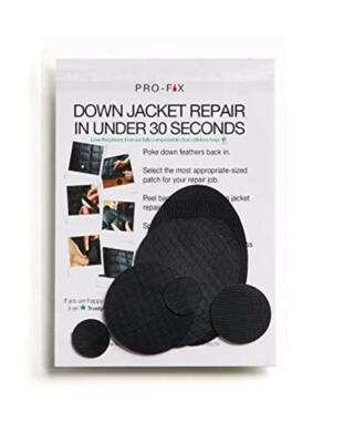 PRO FIX Down Jacket Repair Patches - Easy to Use, Pre-Cut, Self-Adhesive, 