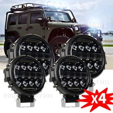 4pcs 7inch Round Led Work Light Bar Drl Combo Pods Offroad Suv Driving Lights 4pcs 7inch Round Led Work Light Bar Drl Combo Pods Offroad Suv Driving Lights