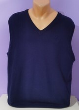 Adidas knit vest sweater sleeveless v-neck Large navy