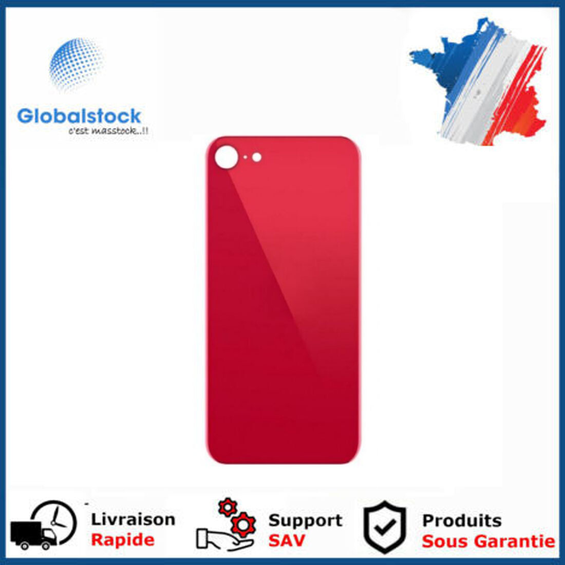 Vitre Arrière De Remplacement Pour IPhone 8 Plus - Transparent Rose Avec Gros Trou - Neuf (Modèle Universel)