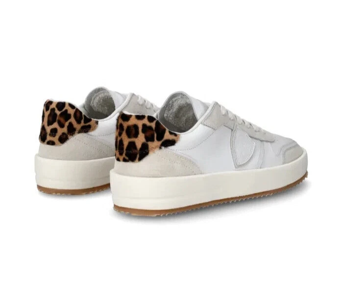 Sneakers Philippe Model donna Nice Low VNLD VA02 bianche Leopard - Immagine 3 di 4