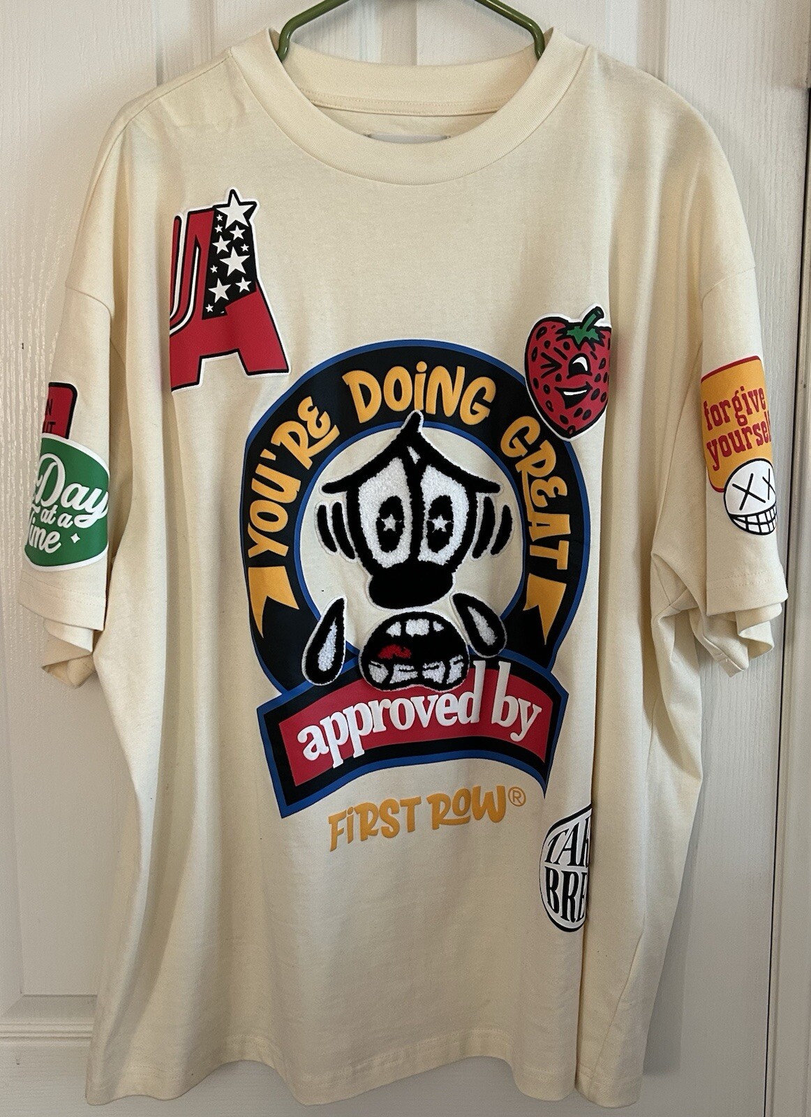 Camicia Prima Fila Tuo Fare Ottimo 100% Cotone Crema Uomo XXL