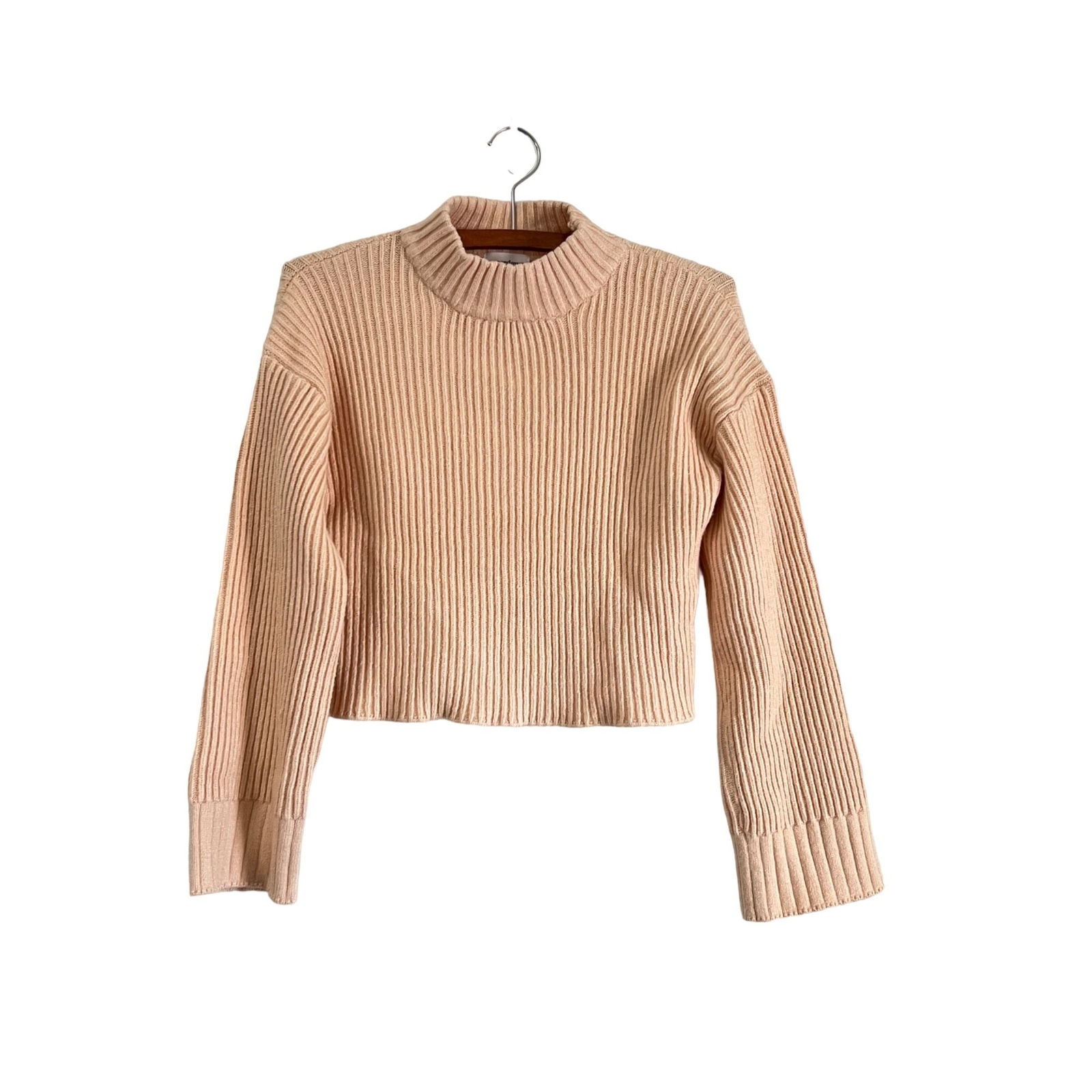 Revolve Superdown Womens Light Tan Mock Neck Ribb… - image 2