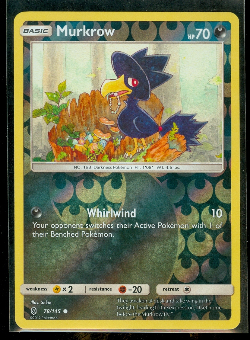 Pokemon MURKROW 78/145 - Guardians Rising Rev Holo - MINT! | eBay