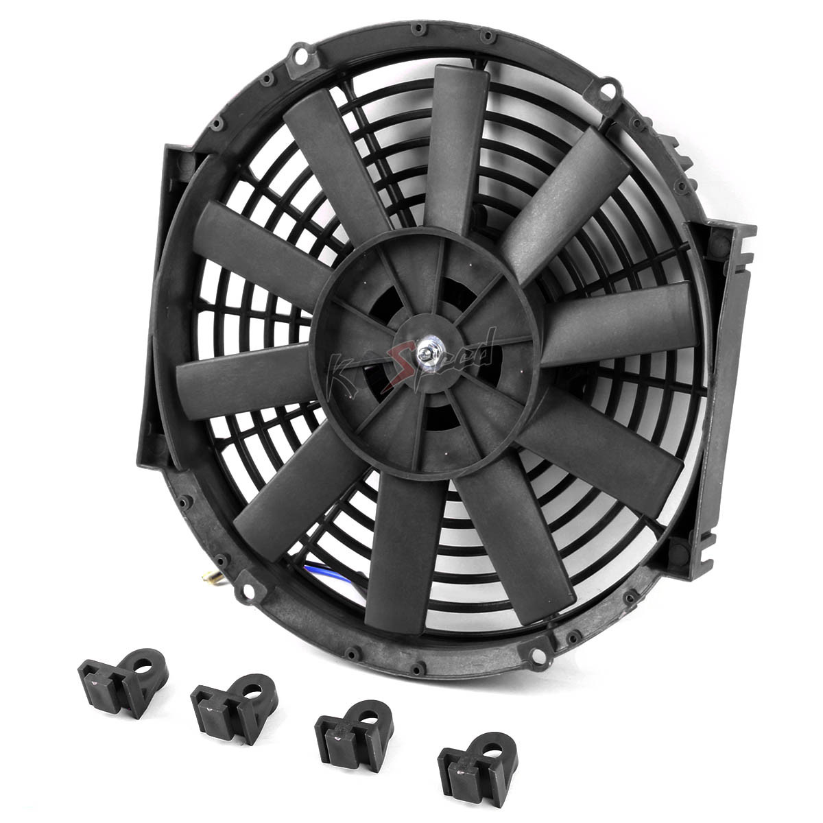 Universal 10-12V Electric Radiator Cooling Fan With Mounting Zip