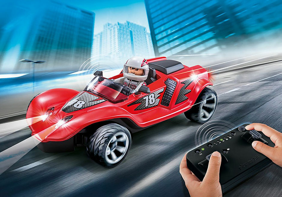 Playmobil 9090 - Voiture De Course Rouge Radiocommandée (RC) - Jeu Enfant
