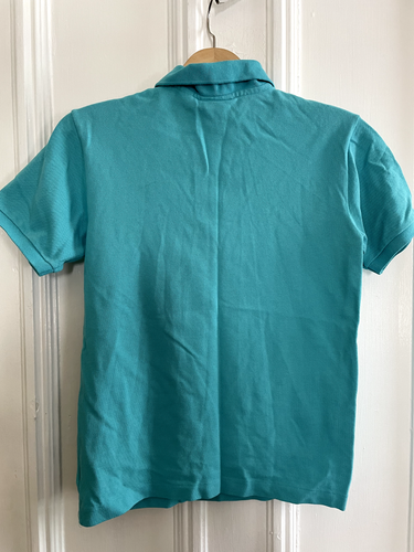 Pre-owned Lacoste Polo Shirt Aqua Blue Short Sleeves 14 Teens Unisex. - Picture 2 of 4