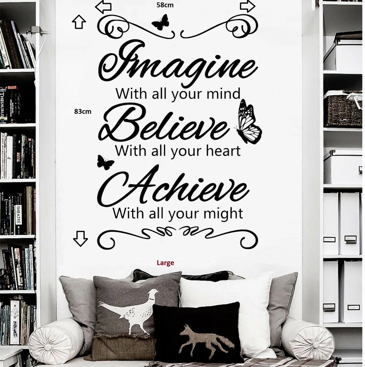 Living Room Bedroom Inspirational Quote