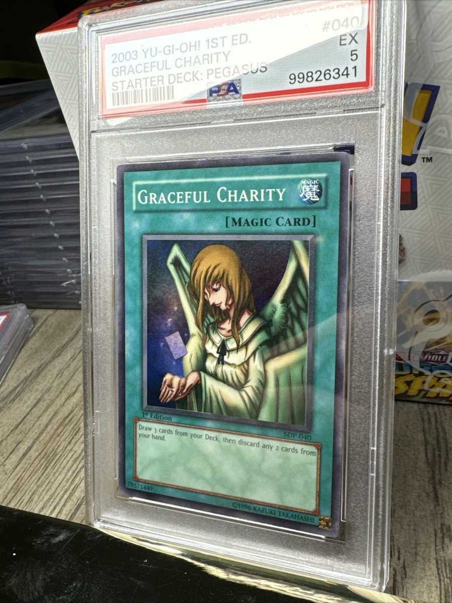 PSA 5 EX Yu-Gi-Oh Graceful Charity 1st Edition SDP #040 | eBay