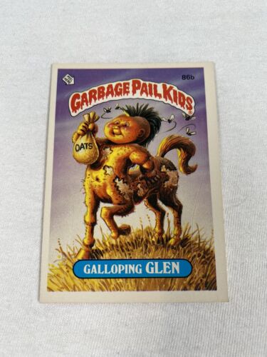 Garbage Pail Kids 1986 Series 3 GALOPING GLEN #86b autocollant vintage original GPK - Photo 1 sur 2