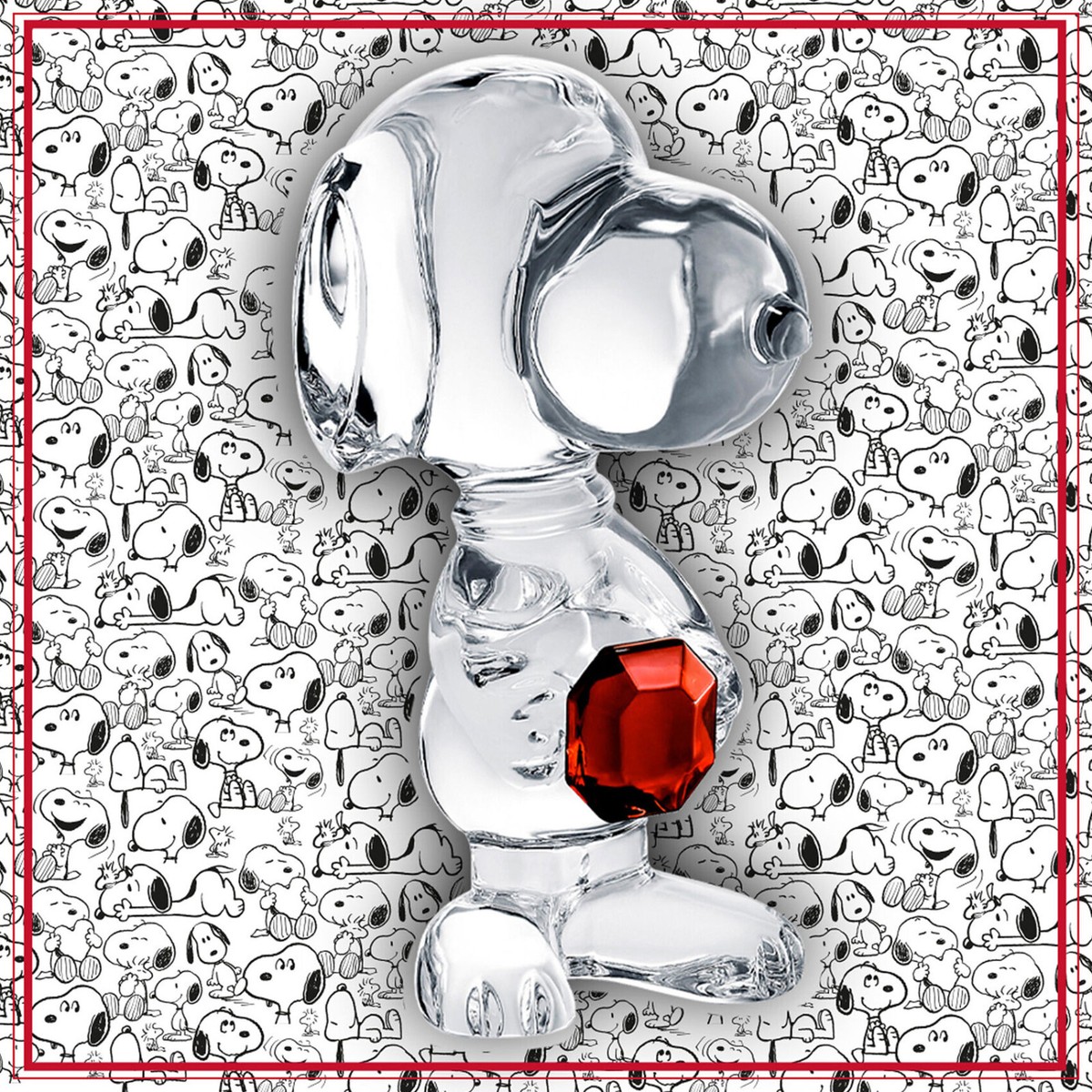 NEW BACCARAT CRYSTAL SNOOPY OCTAGON FIGURINE #2814009 BRAND NIB 