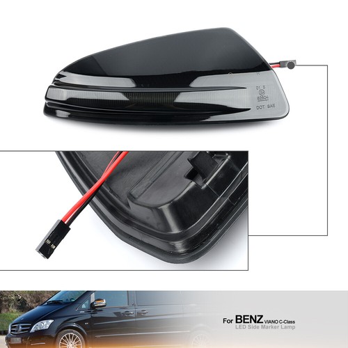 Dynamic LED Door Mirror Turn Signal Light for Mercedes W204 S204 W164 X164 W639 - Bild 4 von 8