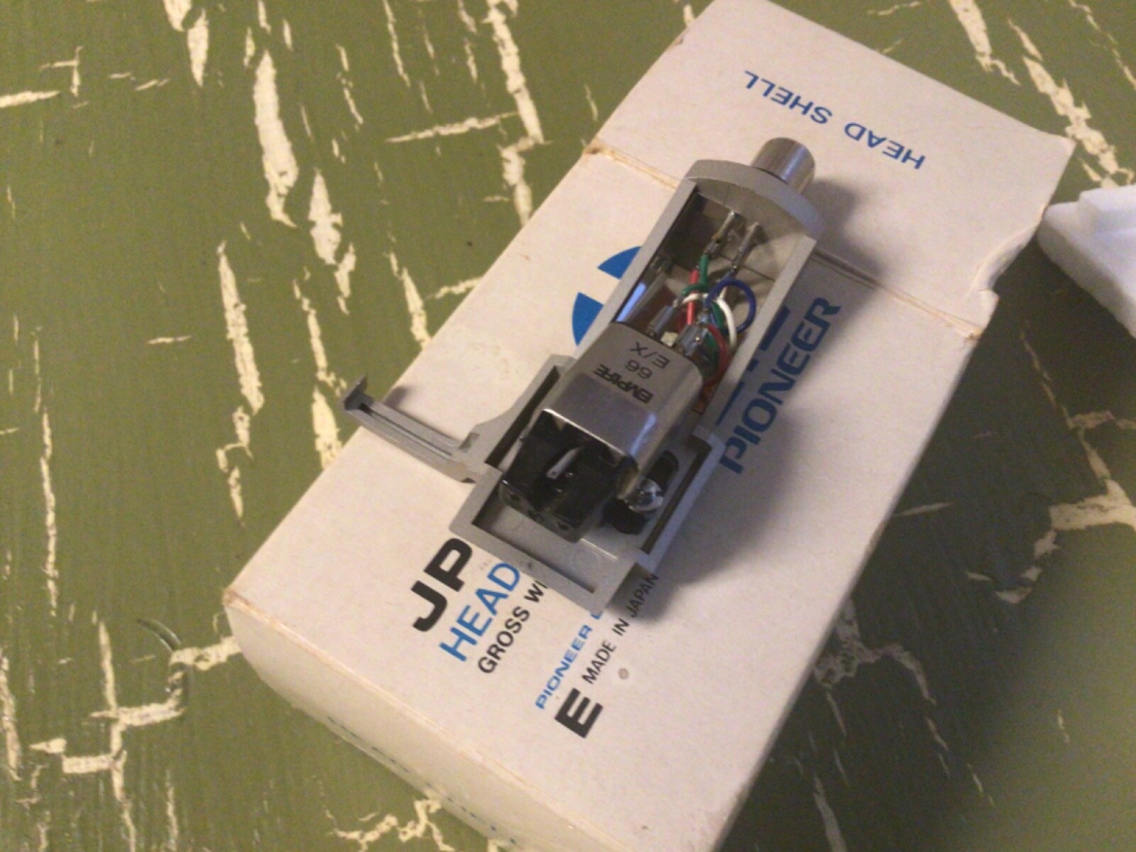 PIONEER JP504 Headshell with Box and Empire 66 E/X Cartridge in VG