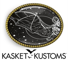 Bat Belt Buckle - Gothic Illustration Halloween Art Belt Buckle - 819