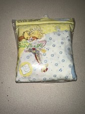 4S Vintage Little SUZY'S ZOO Crib Toddler Bed Fitted Sheet Good Elastic Fabric