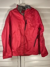 REI Girls Red Fuschia Rain Jacket/Windbreaker w/ Taped Seams, Sz L 14-16   