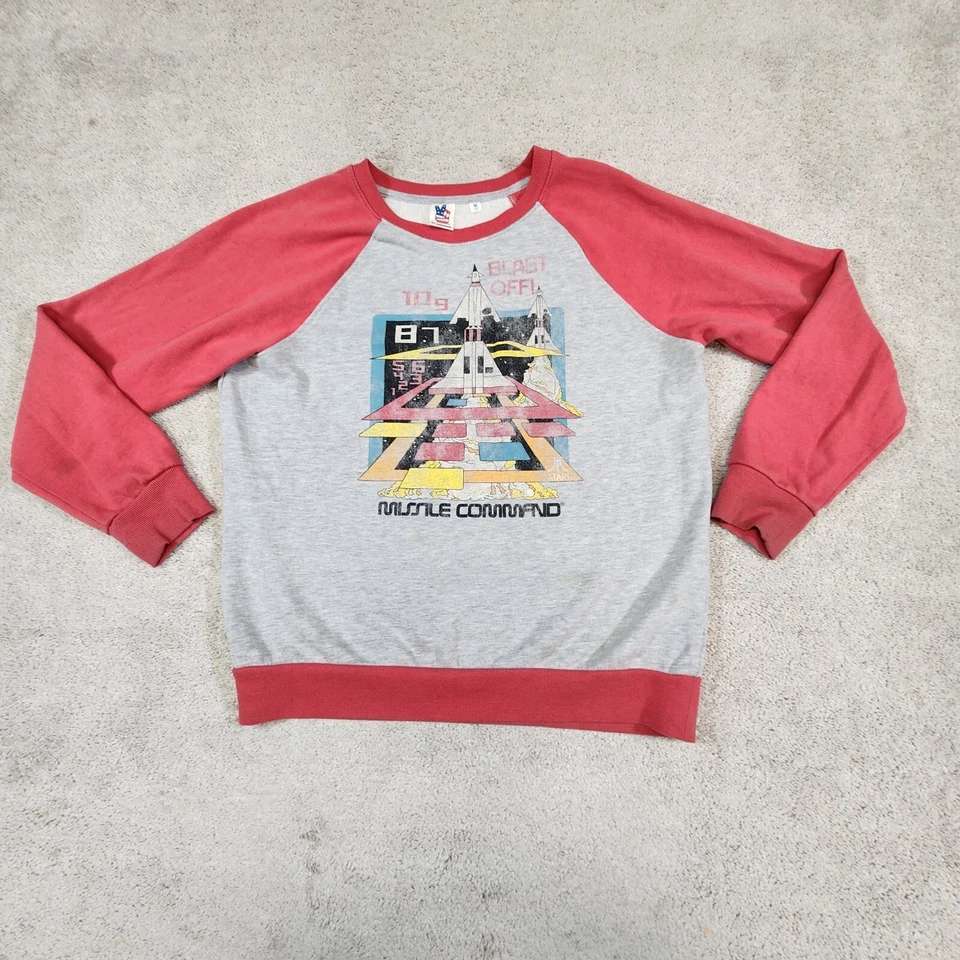 Sudadera de Comida Chatarra Atari Missile Command Manga Larga Unisex Mediana De Colección Años 80 Foto 2 de 4