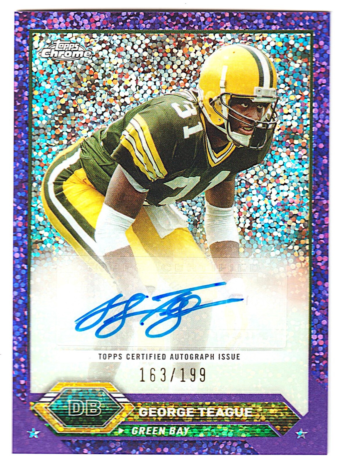 2023 Topps Composite Chrome George Teague Purple Speckle Refractor Auto /199