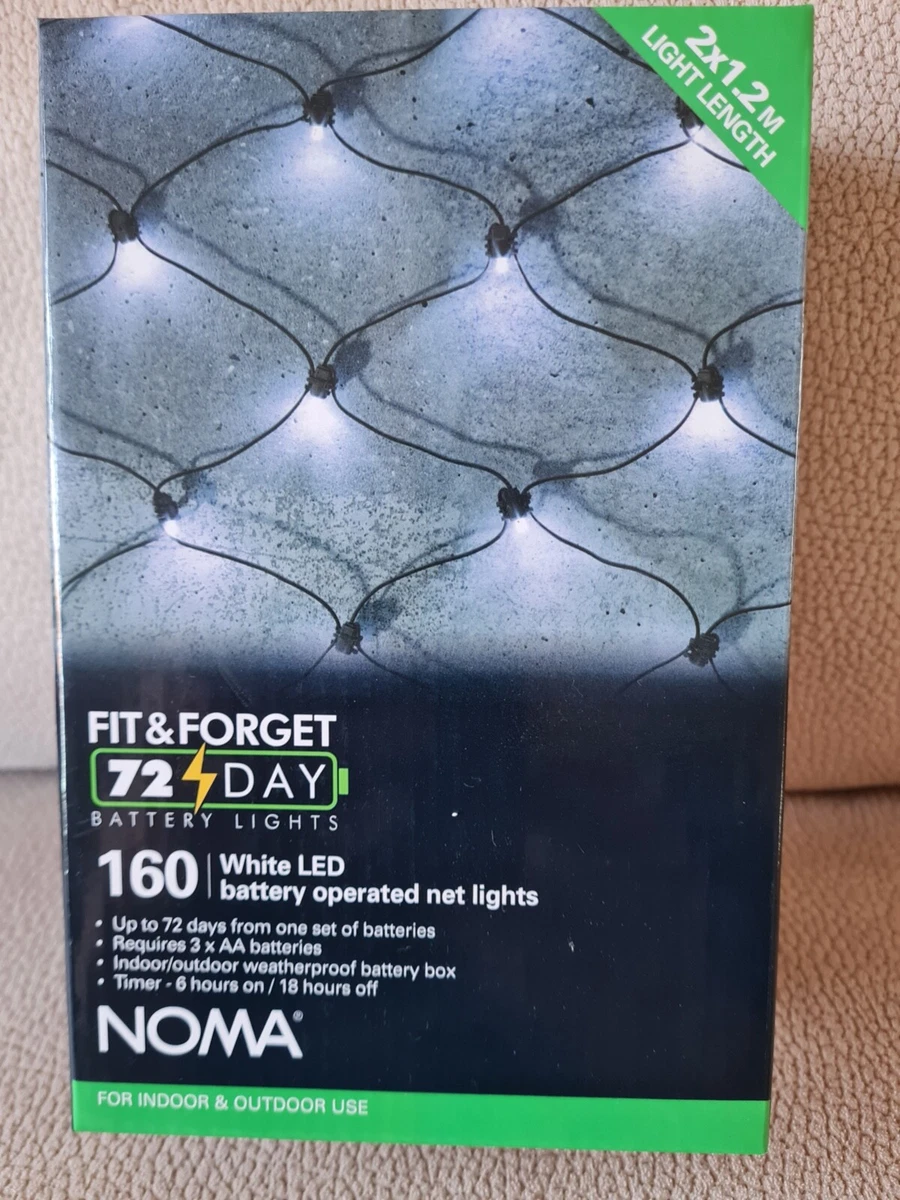 Battery operated net sale lights with timer
