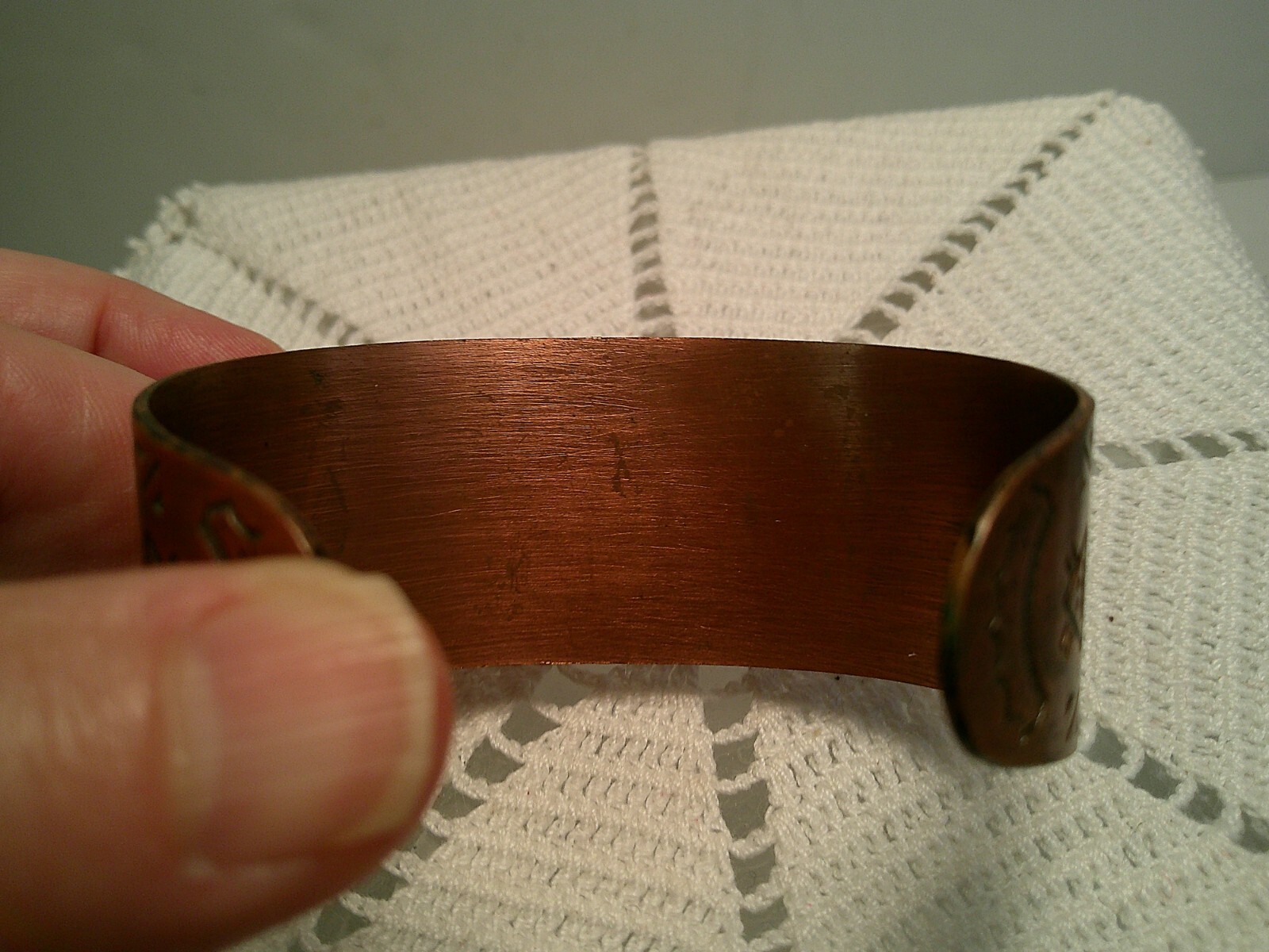 Solid Copper Wide Cuff Bracelet Vintage Native Am… - image 6