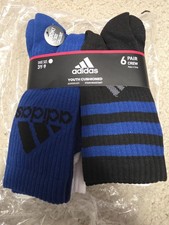 Adidas Aeroready Cushioned Youth 3Y-9 Crew Socks 6 Pair Brand New