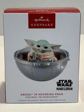 Hallmark 2024 Ornament Grogu In Hovering Pram Star Wars Mandalorian NIB