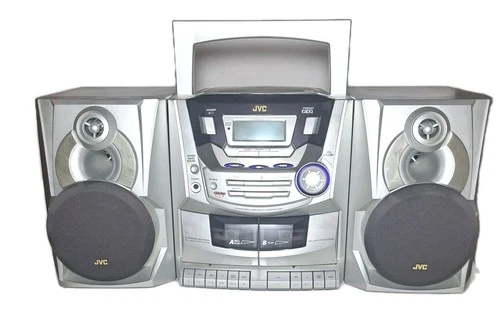 JVC PC-X250 Boombox CD Player Dual Cassette Player AM FM Aux (CD Issue) Vintage