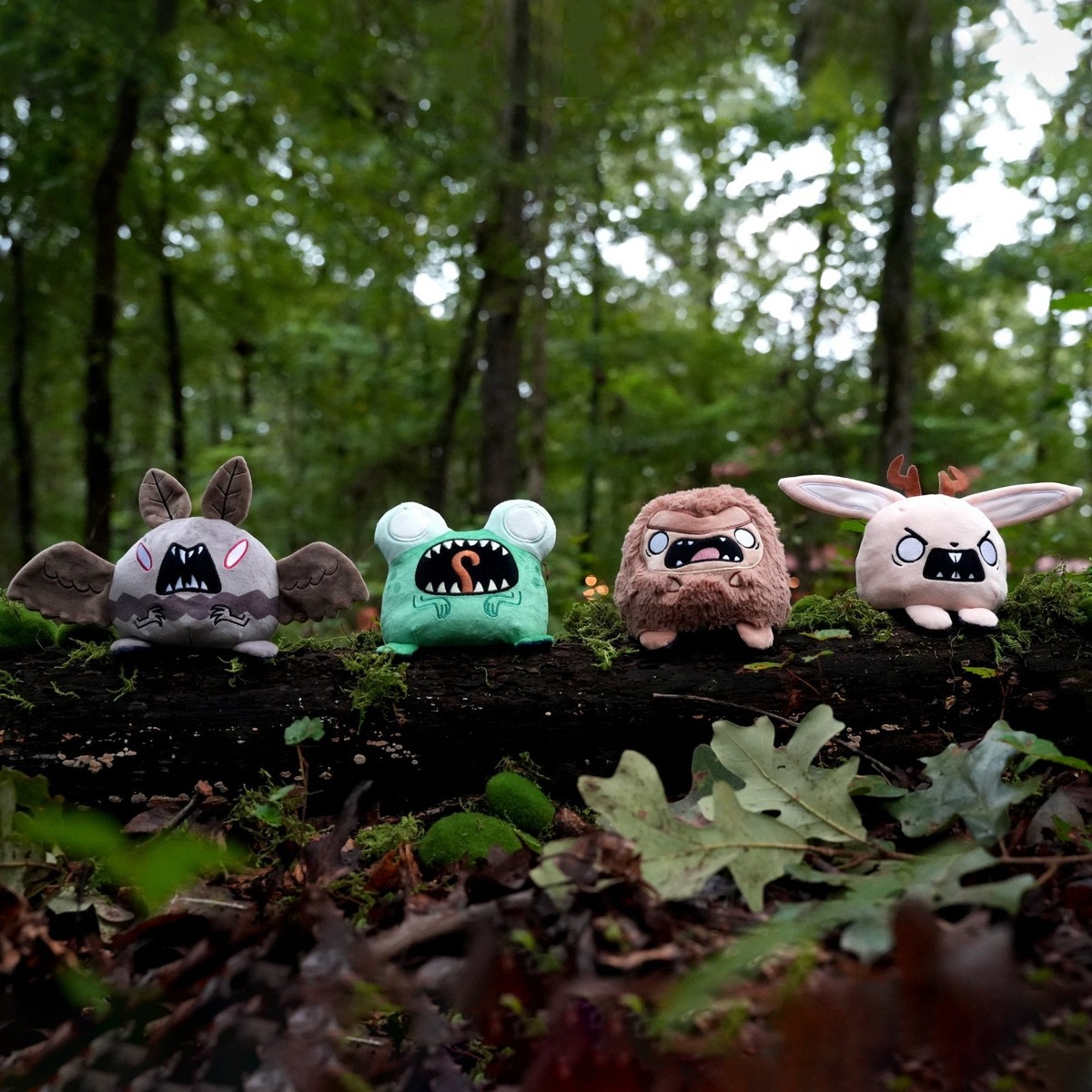 Twisted Cryptids Reversible Plush Set Of 4 Mothman Frog Bigfoot