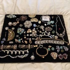 Lot Vintage High End / Designer Signed Costume Jewelry Harvest Stones / Repair
