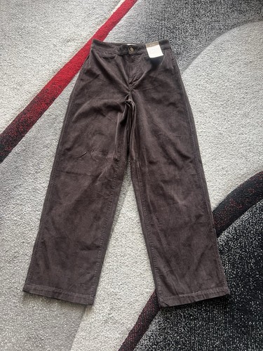 Madewell Curvy Brown Emmett Wide Leg Corduroy Jeans 25