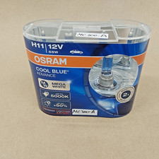 Like New H11 Osram Cool Blue Advance 5000k Halogen Bulbs 12v 55w 62211cba 12v