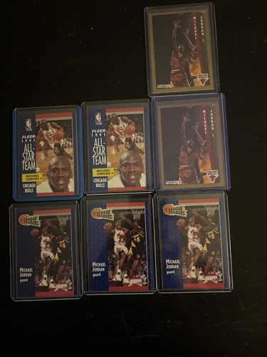 1991/1993 Fleer Michael Jordan 7 Card Lot