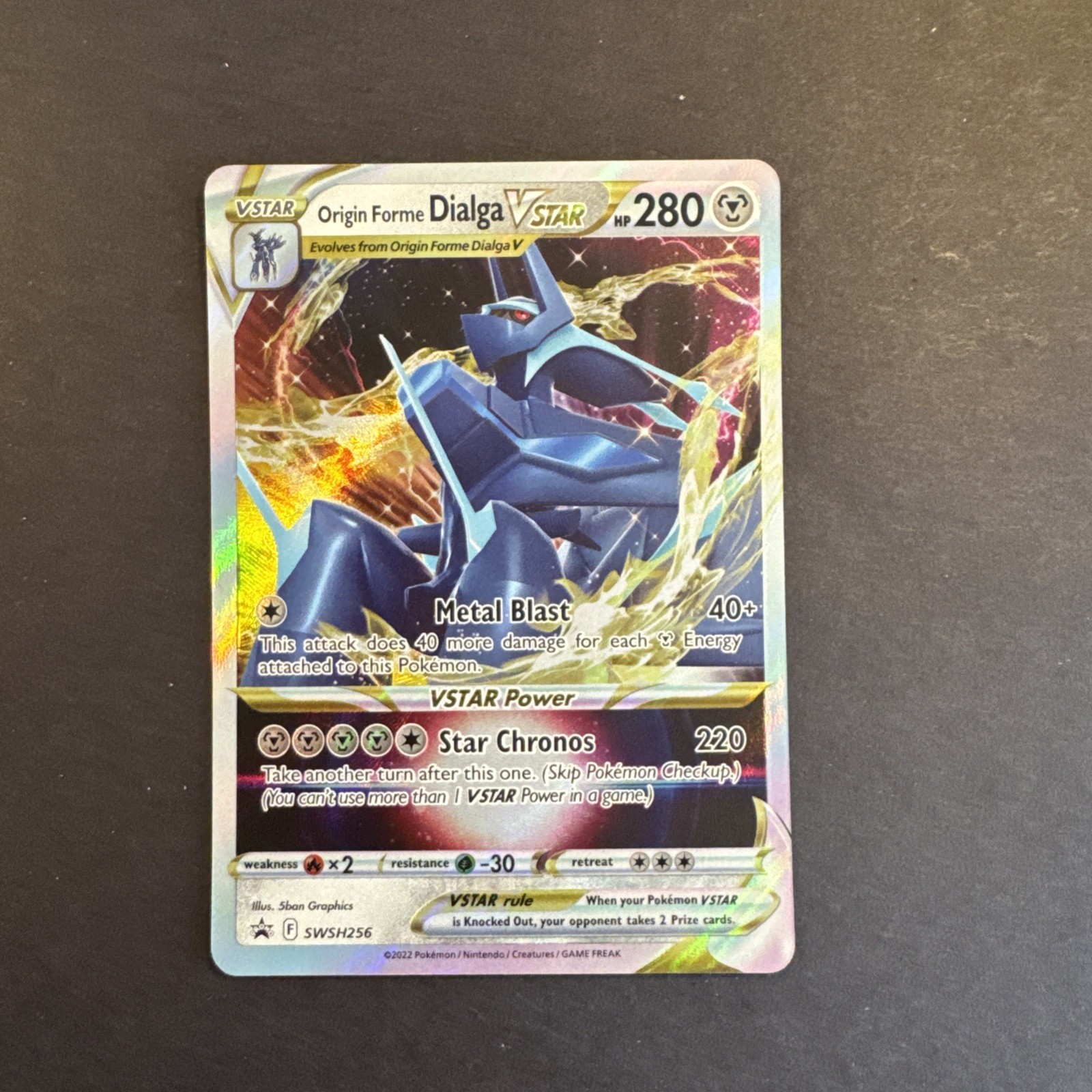 NM+ Pokemon SWSH: Origin Forme Dialga Vstar Black Star Promo Card SWSH256