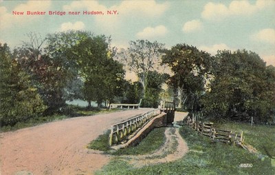 New Bunker Bridge Hudson NY Postcard Early 1900s New York Landscape View