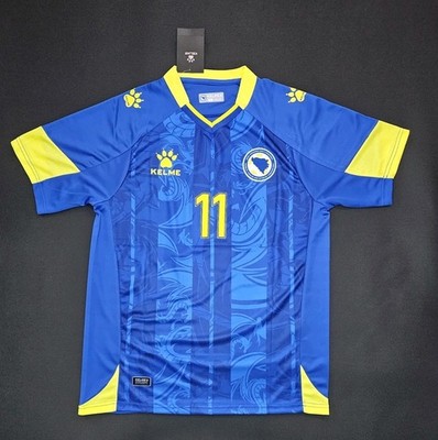 Bosnia and Herzegovina Home Football Soccer Jersey Shirt Edin DZEKO #11 Large
