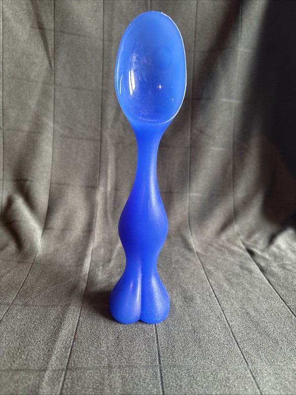 Vintage Koziol Germany Blue Ice Cream Scoop Modern Designer Orange Darmstadt