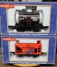Bachmann Lil Big Haulers, 2 pcs, 1 Chocolate Tanker and 1 Jellybean Hopper