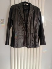 Black Leather Blazer Size 10