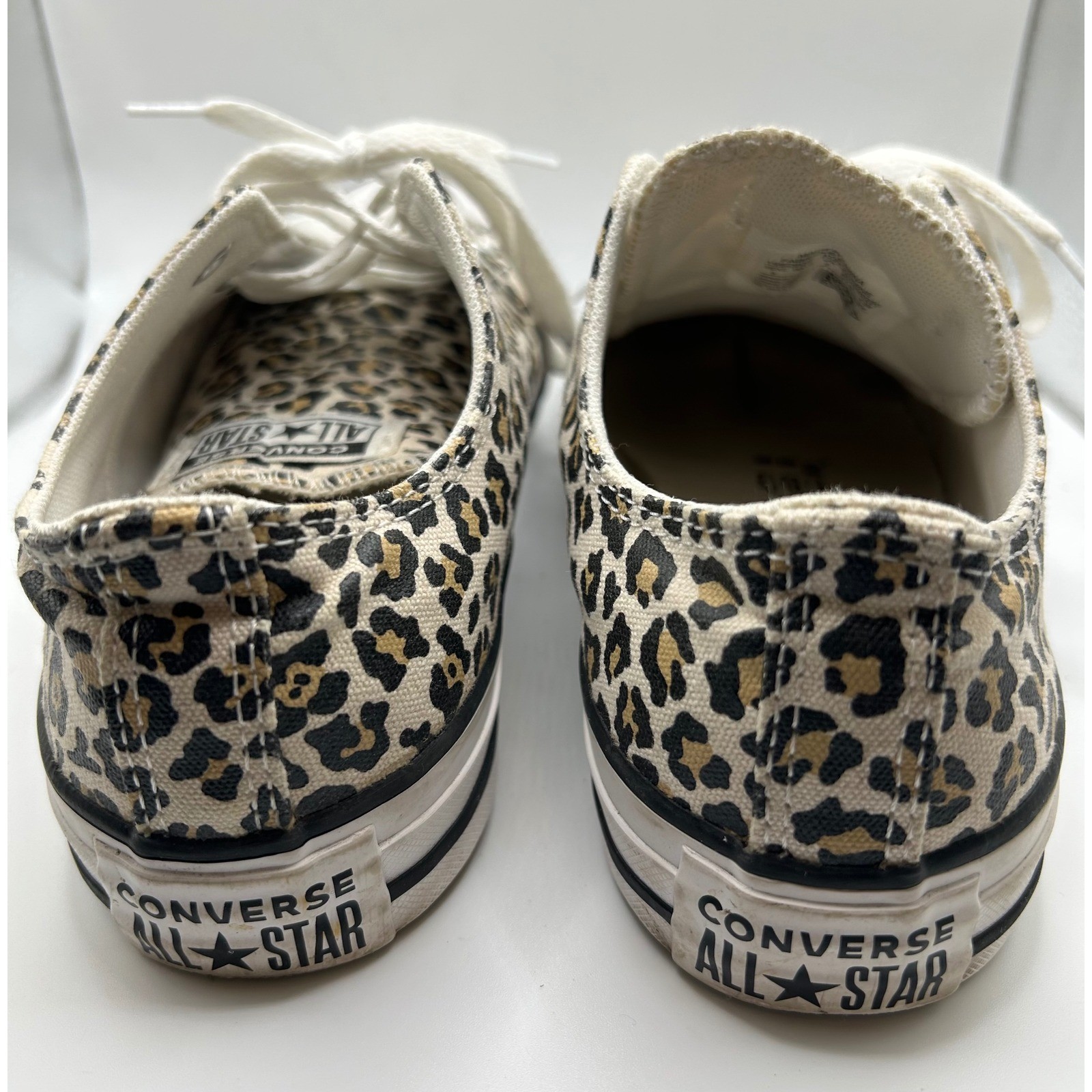 Converse All Star Low Top Leopard Print Sneakers Unisex Women's Size 7 166260F thumbnail 5