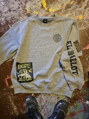 VANS Unixex Gray Pullover Crewneck Sweatshirt Graphic Limited Size L Regular Fit