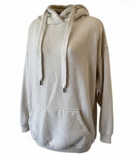 Aerie American Eagle Hoodie Sweatshirt Beige Oversized Sherpa Hood Size Small