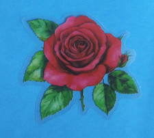 Beautiful Red Roses Transparent Sticker 2.5" X