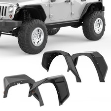 Steel Tube Front Rear Fender Flares Textured Steel For Jeep Wrangler Jk 07-18 Steel Tube Front Rear Fender Flares Textured Steel For Jeep Wrangler Jk 07-18