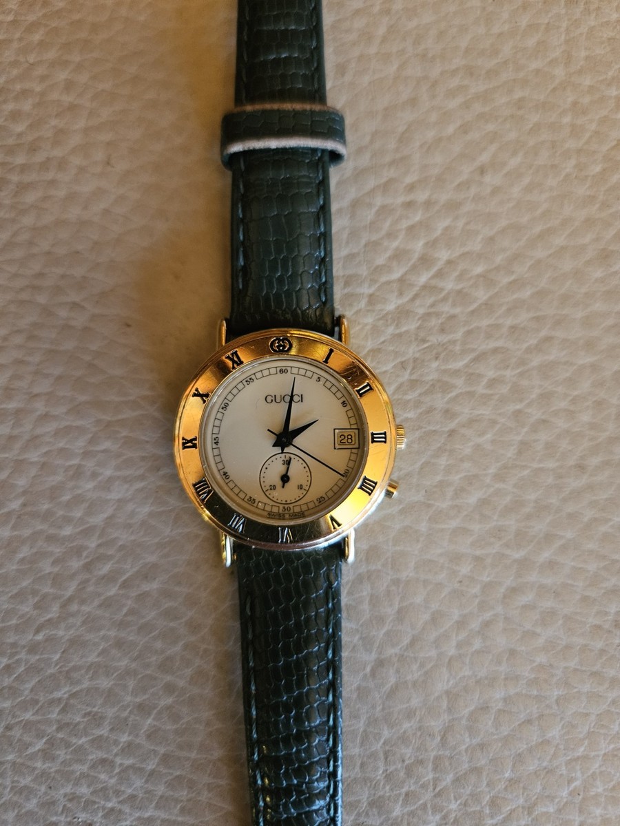 Ladies Gucci 3800L Gold Chronograph Watch 100% Genuine Boxed | eBay