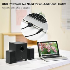 OROW S211 New USB-Powered 2.1 Multimedia Speakers System with Subwoofer,16W C...