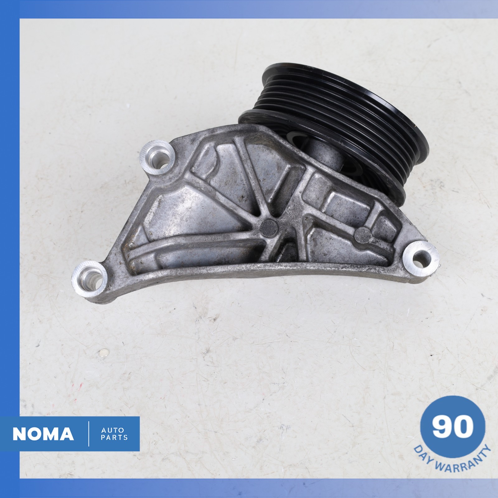 2016 Jaguar X351 XJL Engine Lower Belt Idler Pulley Bracket w/ Pulley OEM