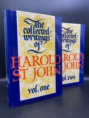 The Collected Writings of Harold St. John Volumes 1 & 2 (1989) Rare/Hard to Find