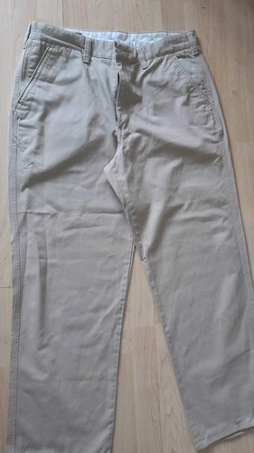Pantalon Chino Lee Beige Homme Taille 36/32, Coton Toile, Vintage Avec Poches